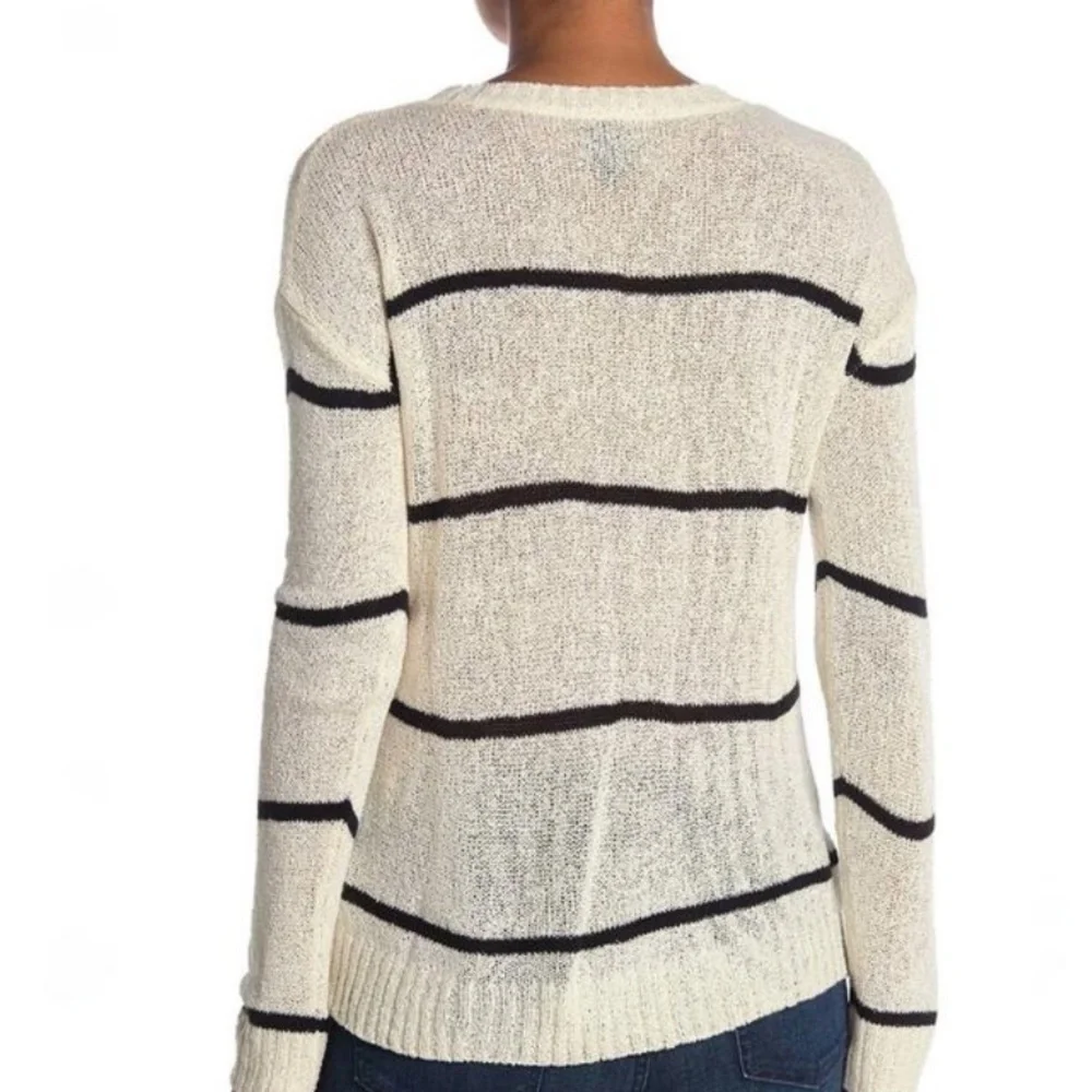 Bobeau Striped Dolman Sweater, Medium